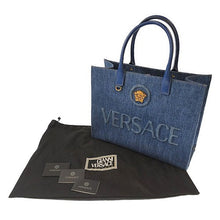 画像をギャラリービューアに読み込む, VERSACE<br >デニム ショッパートート