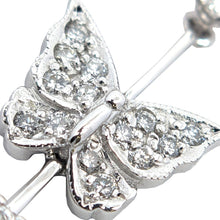 画像をギャラリービューアに読み込む, K18WG<br />ダイヤモンドバタフライネックレス