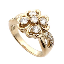 画像をギャラリービューアに読み込む, K18<br />ダイヤモンドクローバーリング