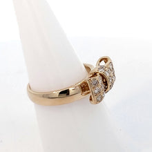 画像をギャラリービューアに読み込む, K18<br />ダイヤモンドリボンリング