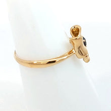 画像をギャラリービューアに読み込む, K18<br />サファイアリボンリング