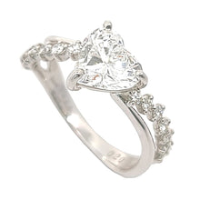 画像をギャラリービューアに読み込む, K18WG<br />ダイヤモンドハートリング