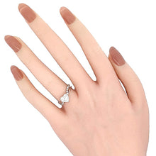 画像をギャラリービューアに読み込む, K18WG<br />ダイヤモンドハートリング