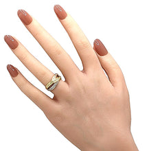 画像をギャラリービューアに読み込む, K18/Pt900<br />ダイヤモンドスリーカラーリング