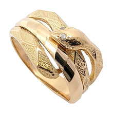 画像をギャラリービューアに読み込む, K18<br />ダイヤモンドスネークリング