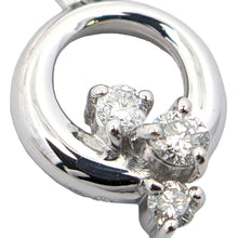 画像をギャラリービューアに読み込む, K18WG/K14WG<br />ダイヤモンドサークルピアス