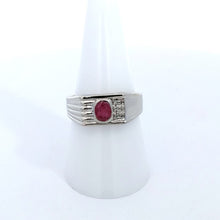 画像をギャラリービューアに読み込む, Pt900<br />ルビー×ダイヤモンド リング