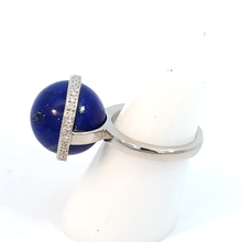 画像をギャラリービューアに読み込む, Pt900<br />ラピスラズリ×ダイヤモンド リング