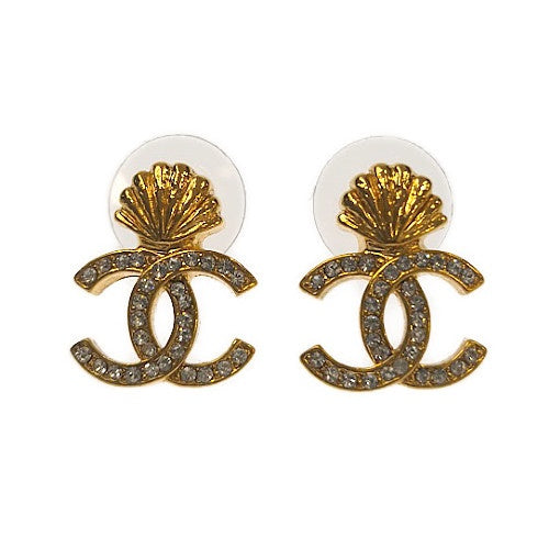 CHANEL<br >ココマーク×貝 ピアス