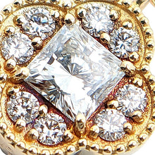 画像をギャラリービューアに読み込む, K18&lt;br /&gt;ダイヤモンド×オニキス クローバーモチーフネックレス
