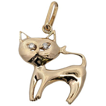 画像をギャラリービューアに読み込む, K18&lt;br /&gt;ダイヤモンドキャットペンダント
