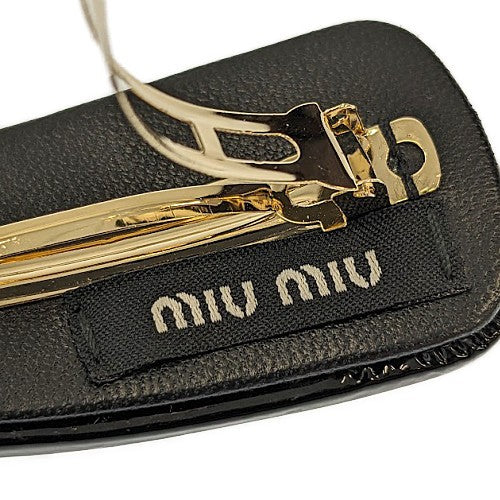 【ぴんす様】miumiu ヘアクリップセット　レザー　スエード(正規品) ぴんす様】miumiu ヘアクリップセット レザー スエード(正規品