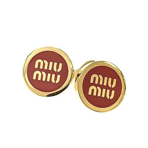 MIUMIU<br >エナメル メタル ピアス