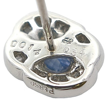 画像をギャラリービューアに読み込む, Pt850&lt;br /&gt;サファイア×ダイヤモンド フラワーピアス
