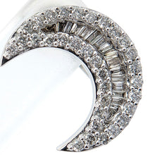 画像をギャラリービューアに読み込む, K18WG&lt;br /&gt;ダイヤモンドムーンイヤリング
