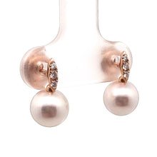 画像をギャラリービューアに読み込む, MIKIMOTO<br />ダイヤモンド×パール ピアス
