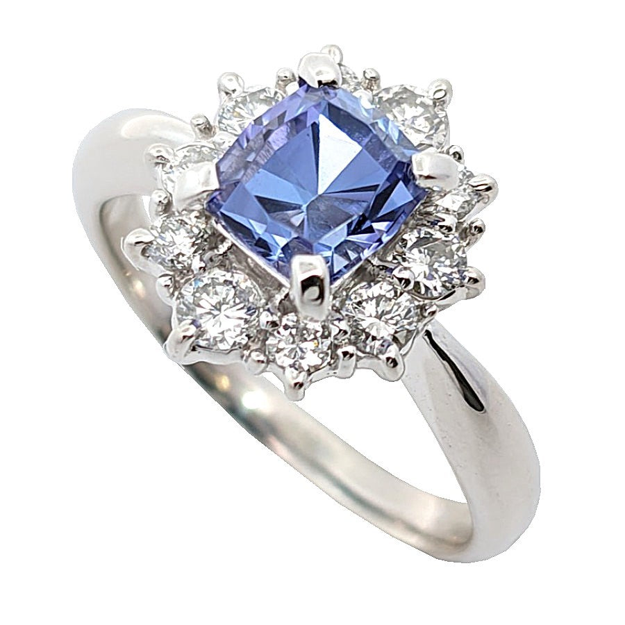 Pt900<br />タンザナイト×ダイヤモンド リング