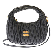 画像をギャラリービューアに読み込む, MIUMIU<br >ワンダー マテラッセレザー ホーボーバッグ
