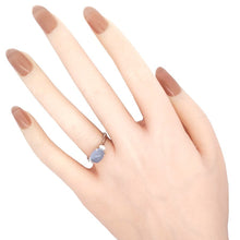 画像をギャラリービューアに読み込む, K18WG<br />カルセドニー×ダイヤモンド リング

