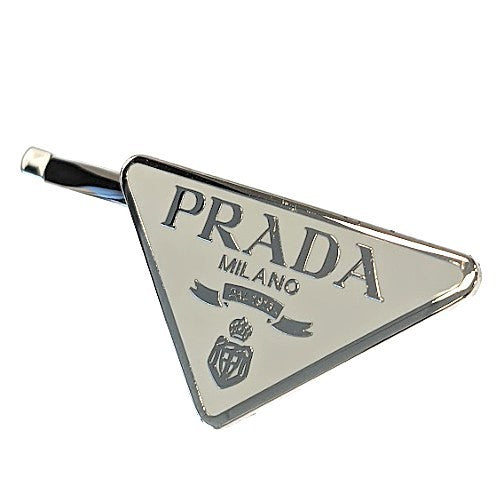 PRADA メタルヘアピン PRADA】プラダ ロゴ メタル ヘアクリップ ヘアピン (PRADA/ヘア