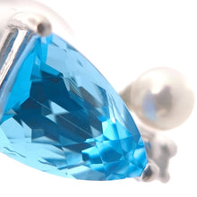 画像をギャラリービューアに読み込む, K18WG/K14WG<br />ブルートパーズ×ベビーパール×ダイヤモンド ピアス
