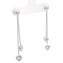 画像をギャラリービューアに読み込む, K18WG<br />ダイヤモンドハートピアス
