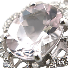 画像をギャラリービューアに読み込む, K18WG<br />クンツァイト×ダイヤモンド フラワーシルエットネックレス
