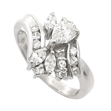 画像をギャラリービューアに読み込む, Pt850<br />ダイヤモンドドロップリング
