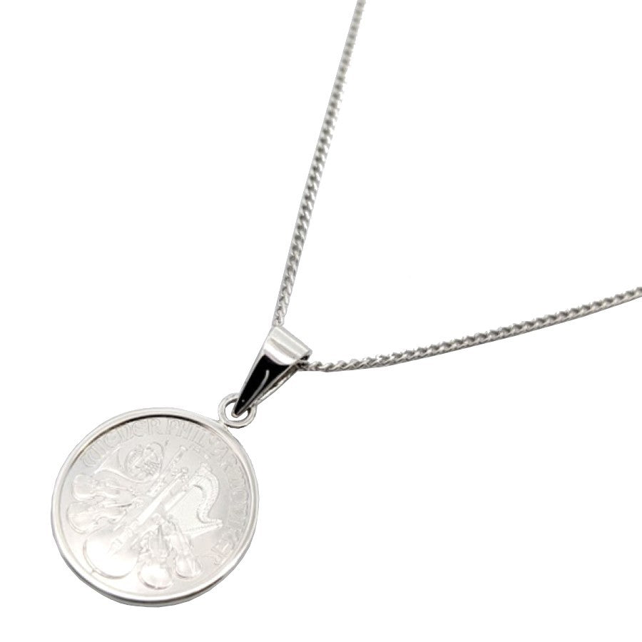Pt850/Pt900<br />プラチナハーモニーコイン1/25ozネックレス
