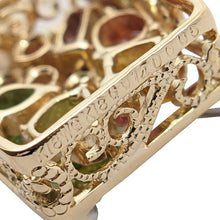 画像をギャラリービューアに読み込む, K18&lt;br /&gt;ガーネット×サファイア×ペリドット×ダイヤモンド スクエアネックレス
