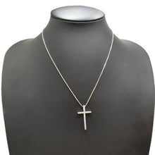 画像をギャラリービューアに読み込む, K18WG<br />ダイヤモンドクロスネックレス
