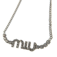 画像をギャラリービューアに読み込む, MIUMIU&lt;br &gt;クリスタル ロゴ ブレスレット
