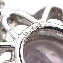 画像をギャラリービューアに読み込む, K18WG<br />クンツァイト×ダイヤモンド フラワーシルエットネックレス
