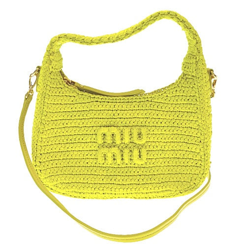 MIUMIU　ミュウミュウ　ワンダークロシェ ホーボーバッグ　5BC125 MIUMIUワンダークロシェ ホーボーバッグ – REFLETオンラインショップ