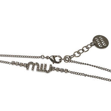 画像をギャラリービューアに読み込む, MIUMIU&lt;br &gt;クリスタル ロゴ ブレスレット
